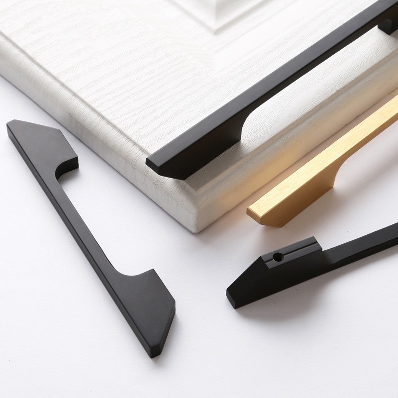 decoración negra del oro de las manijas largas de aluminio del guardarropa de 192m m para el armario