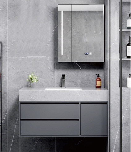 Directorio de fábrica de aleación de aluminio Anti-niebla luz LED inteligente pantalla táctil conmutador baño Smart Cabinet espejo