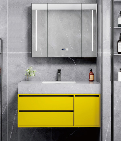 Directorio de fábrica de aleación de aluminio Anti-niebla luz LED inteligente pantalla táctil conmutador baño Smart Cabinet espejo
