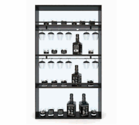 Estante de aluminio abierto para decoración de la sala de estar / cocina