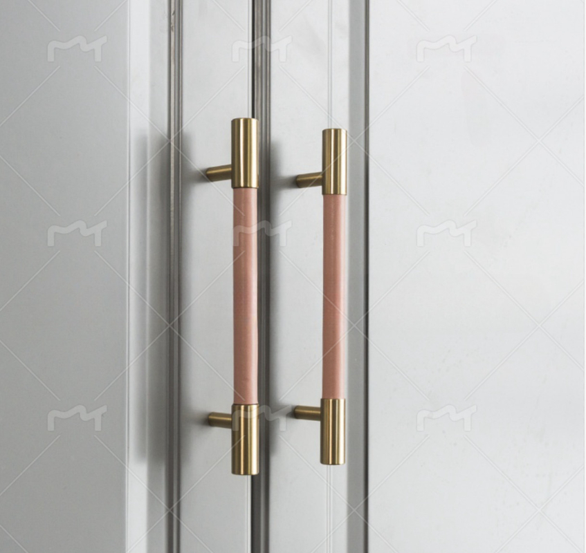 160mm Colorido de cuero perno del cajón de la puerta del mango de hardware para la decoración