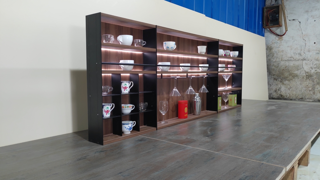 Estante de libros de aluminio de usos múltiples Estantes de exhibición gabinete para libros LED pantalla de luz de banda