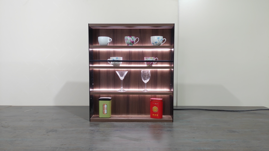 Estante de libros de aluminio de usos múltiples Estantes de exhibición gabinete para libros LED pantalla de luz de banda