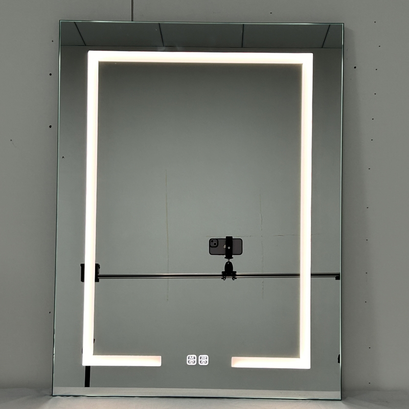 Fabrica al por mayor Elegante gabinete Ducha Gran espejo iluminado Baño Smart LED Espejo gabinete Aluminio Espejo
