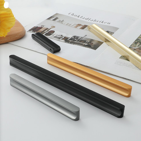 Fábrica de Fuente Moderno Simples Armario Mango de Oro Armario Puerta Mango de Armario Cajón Extensión Mango Negro