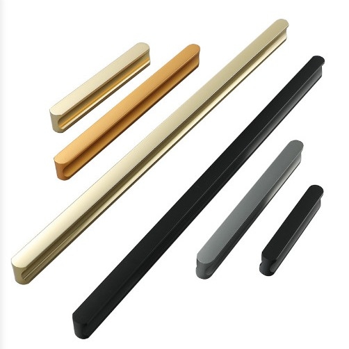 Fábrica de Fuente Moderno Simples Armario Mango de Oro Armario Puerta Mango de Armario Cajón Extensión Mango Negro