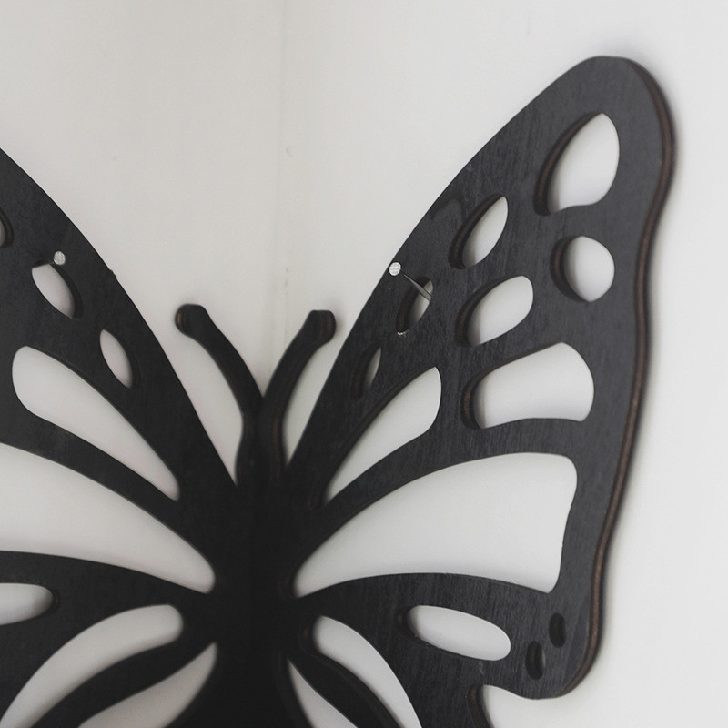 Estante de Esquina de Mariposa de Madera Estante Creativo Decoraciones de Pared Portadores de Velas Para Decoración del Hogar