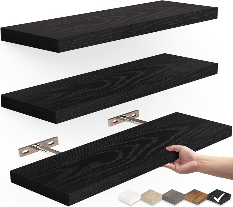 Estante de libros de madera blanca montado en la pared Estante flotante de cocina Estante de pared para decoración del hogar