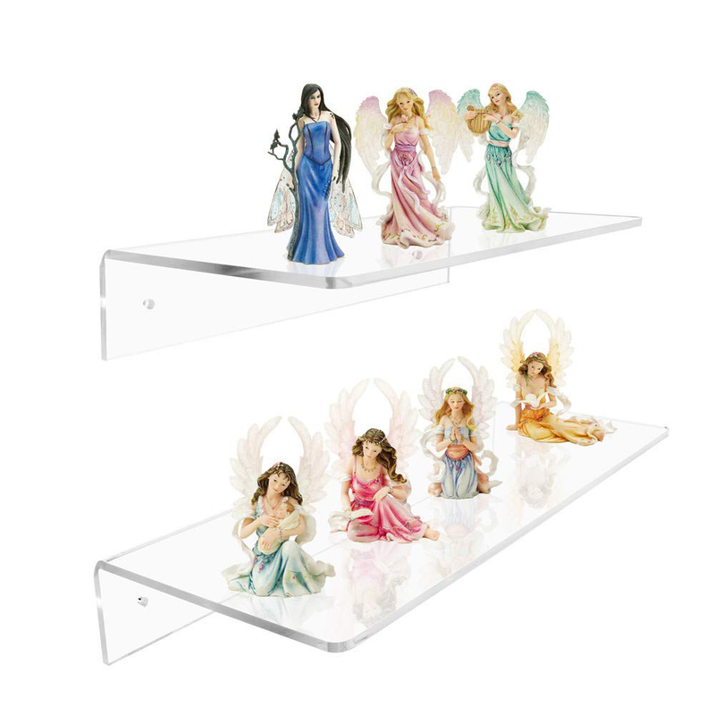 Estante de pared de madera moderna para decoración del hogar en un elegante color blanco