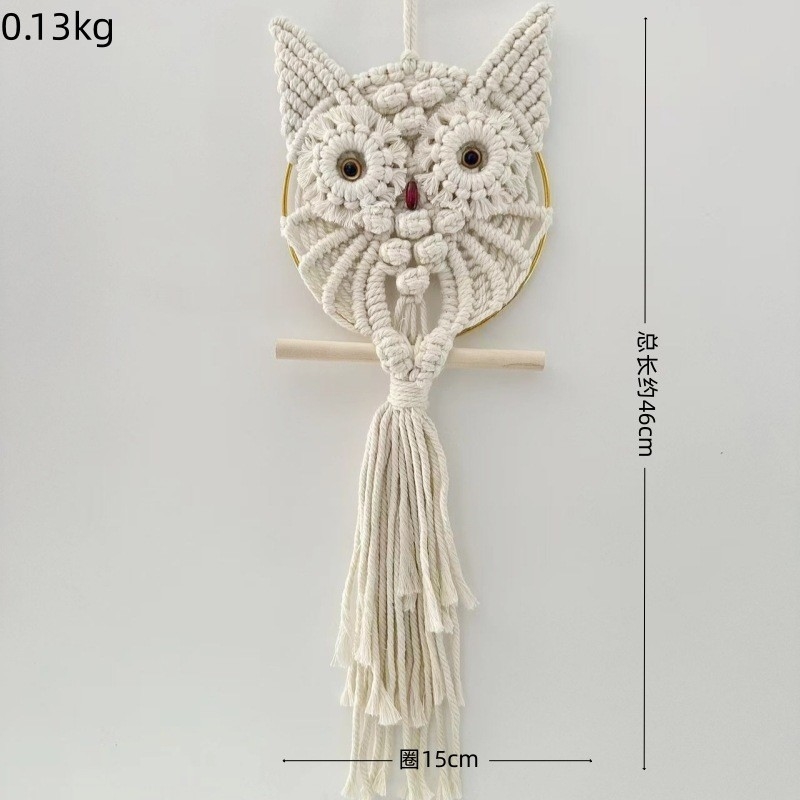 Productos blancos Nombre Tapices de cuerda de algodón moderno Decoración de pared
