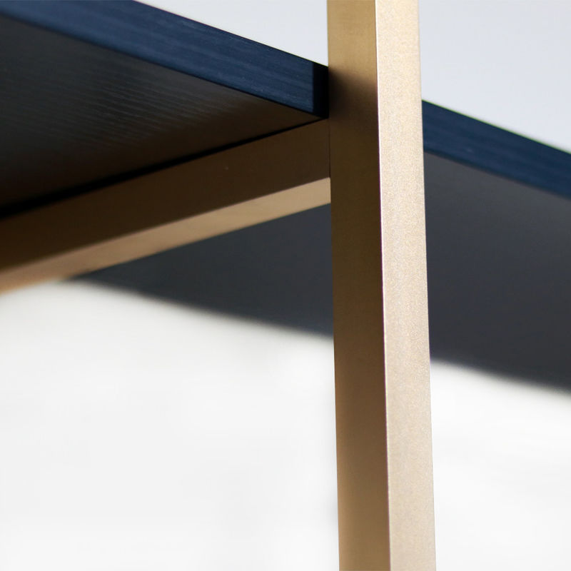 SGS estante de aluminio 820m m de la pared del marco metálico del oro de 3 capas para la decoración casera