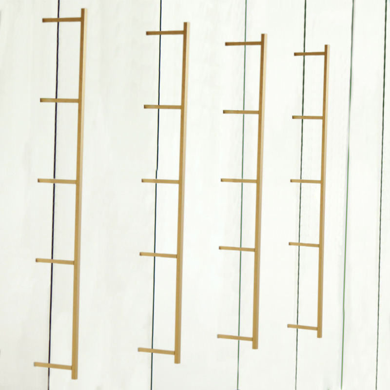 SGS estante de aluminio 820m m de la pared del marco metálico del oro de 3 capas para la decoración casera