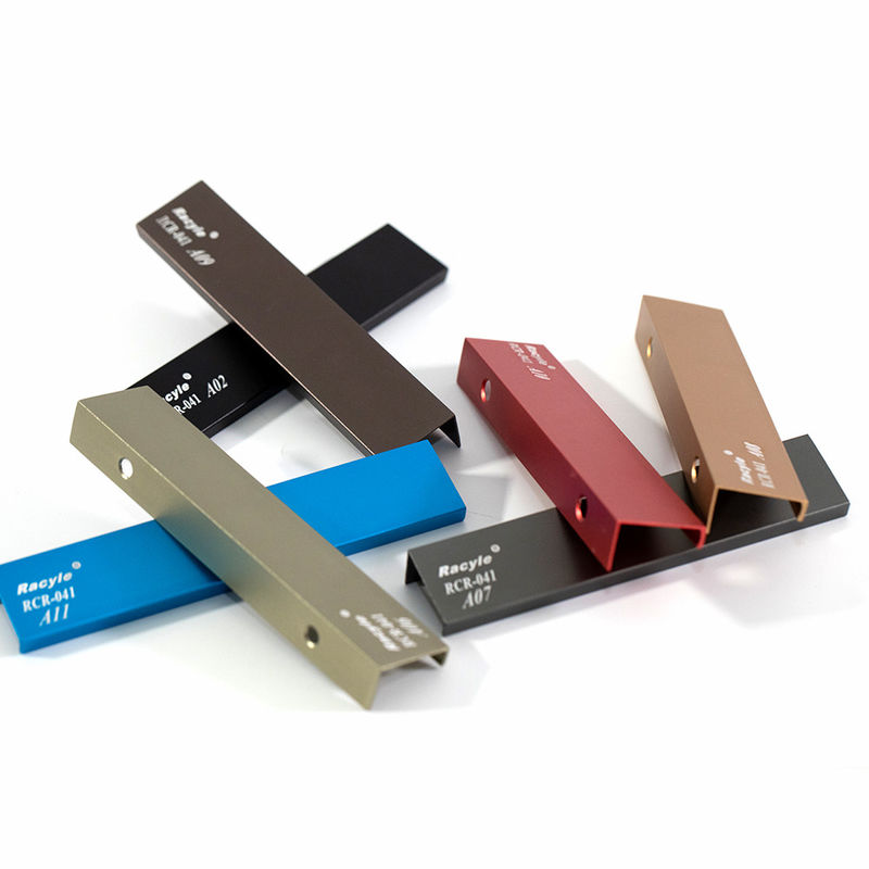 manijas de encargo de los muebles del aluminio del color de los 20cm para el cajón
