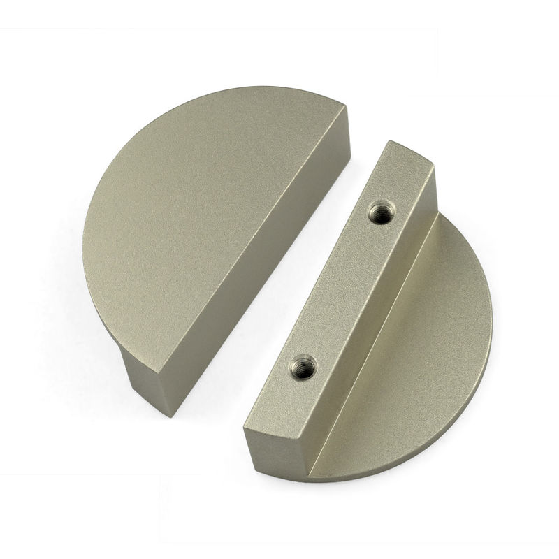 el cajón moderno de la media luna del color del latón del oro de 120m m tira de las manijas de aluminio del gabinete con los tornillos