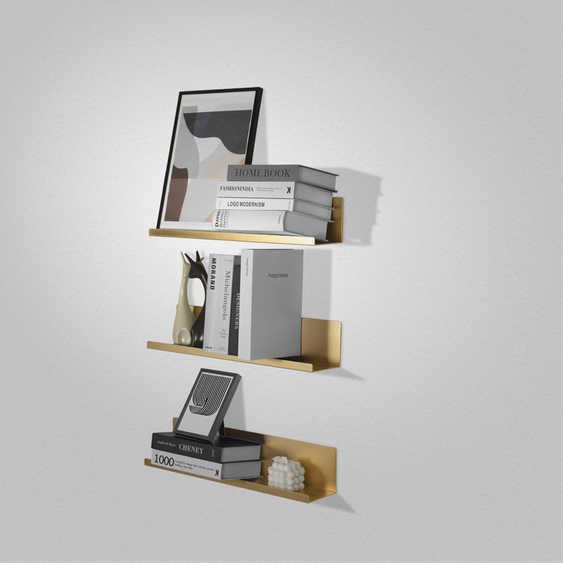 El OEM modificó estantes flotantes del libro de la pared del metal para requisitos particulares negro decorativo de aluminio del estante
