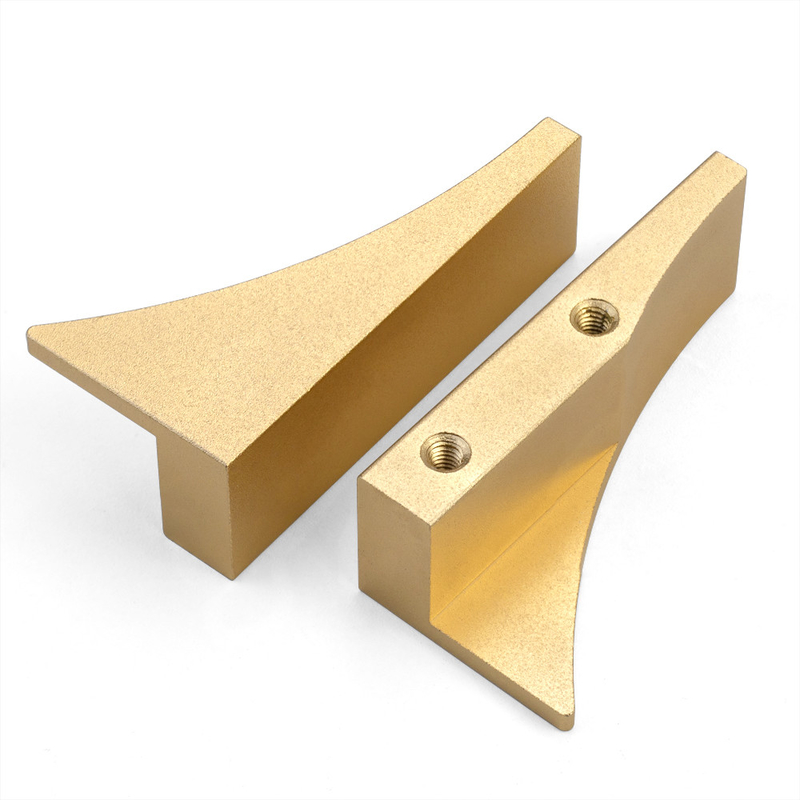Tiradores de puerta de aluminio de oro de cuatro estrellas modernos del armario para la decoración