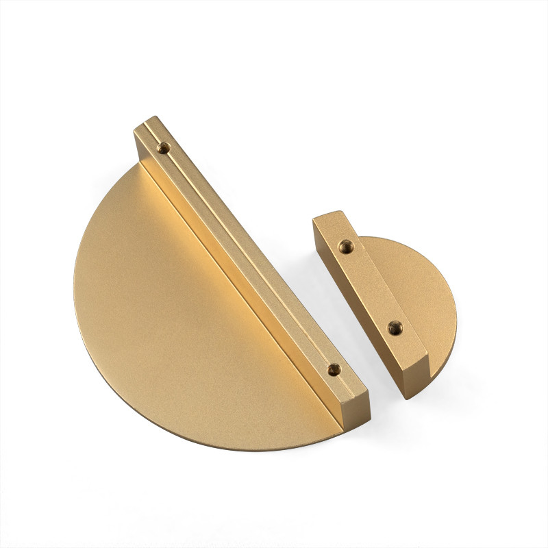 El armario de cocina de cobre amarillo de las manijas del gabinete del satén transitorio de lujo del semicírculo dirige los 2.63in los 3.54in 4.7inches