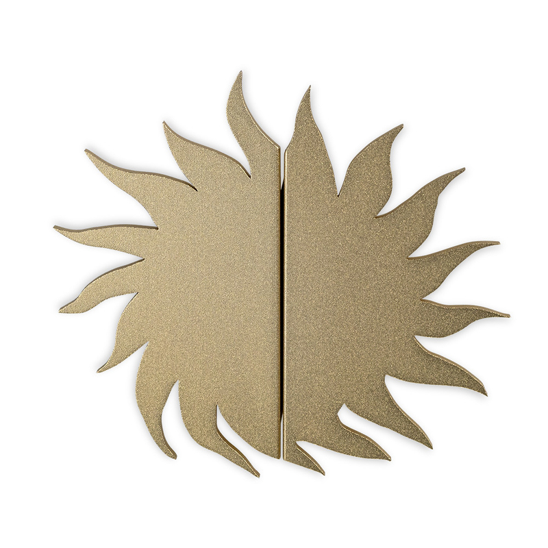El gabinete de aluminio del estaño tira de El Cairo decorativo Sun formó las manijas del armario de la cocina