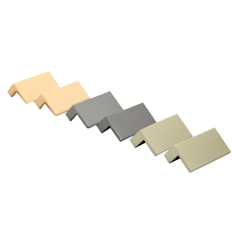 El botón L tipo armario de cocina de aluminio de bronce rectangular de la manija del cajón tira