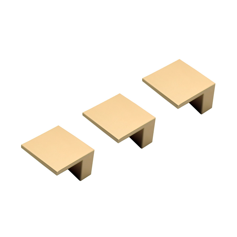 Botones modernos del gabinete del metal del negro del cuadrado 1,2 pulgadas del cajón de L-tipo de aluminio de la manija